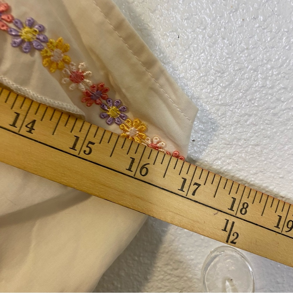 Cider Dress Womens Size L Large Ivory Embroidered Minimalist Cottagecore - Picture 10 of 13